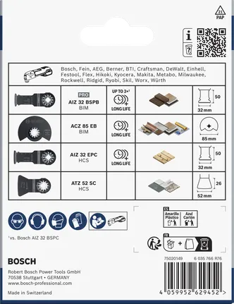 Bosch grīdas seguma un stiprinājumu komplekts, 4 gab.